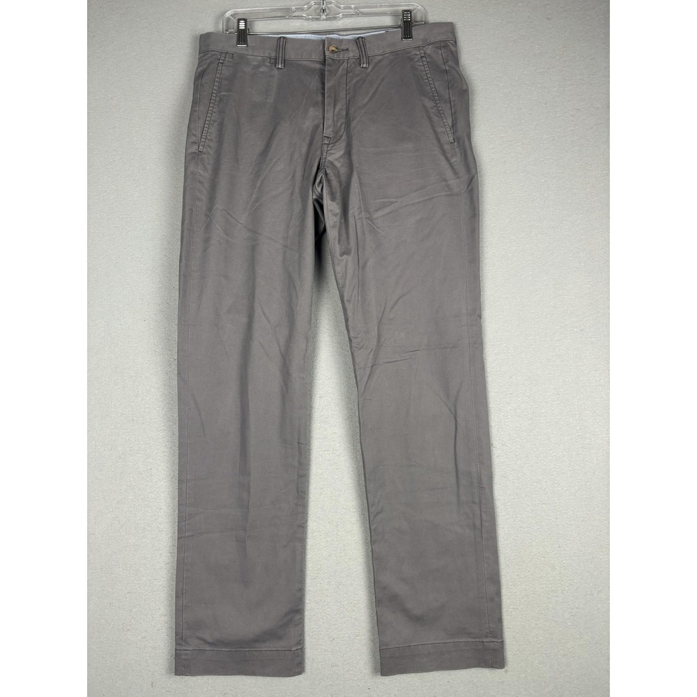 Polo Ralph Lauren Pants Mens 32x31 Gray Stretch Straight Fit Polo Chino Casual